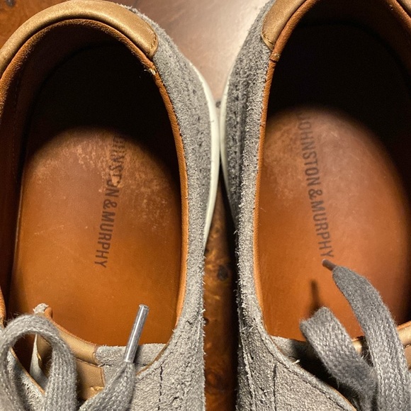 Johnston & Murphy Men's Ellington Gray Wingtip Oxford Style 25-3099 Size 11.5M - Picture 6 of 7